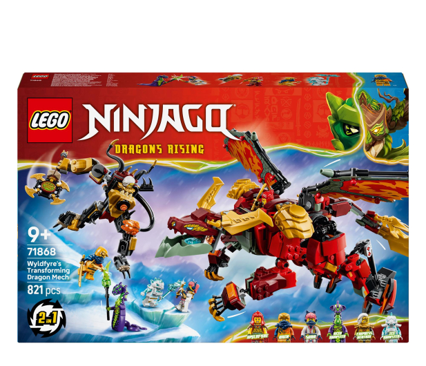 LEGO NINJAGO 71868 Transformujący smoczy Mech Wyldfyre - 1529847 - zdjęcie